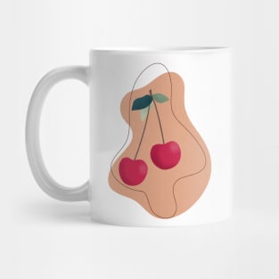 Modern Cherry Illustration Mug